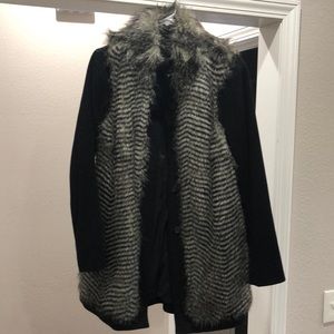 Ann Taylor wool fur coat